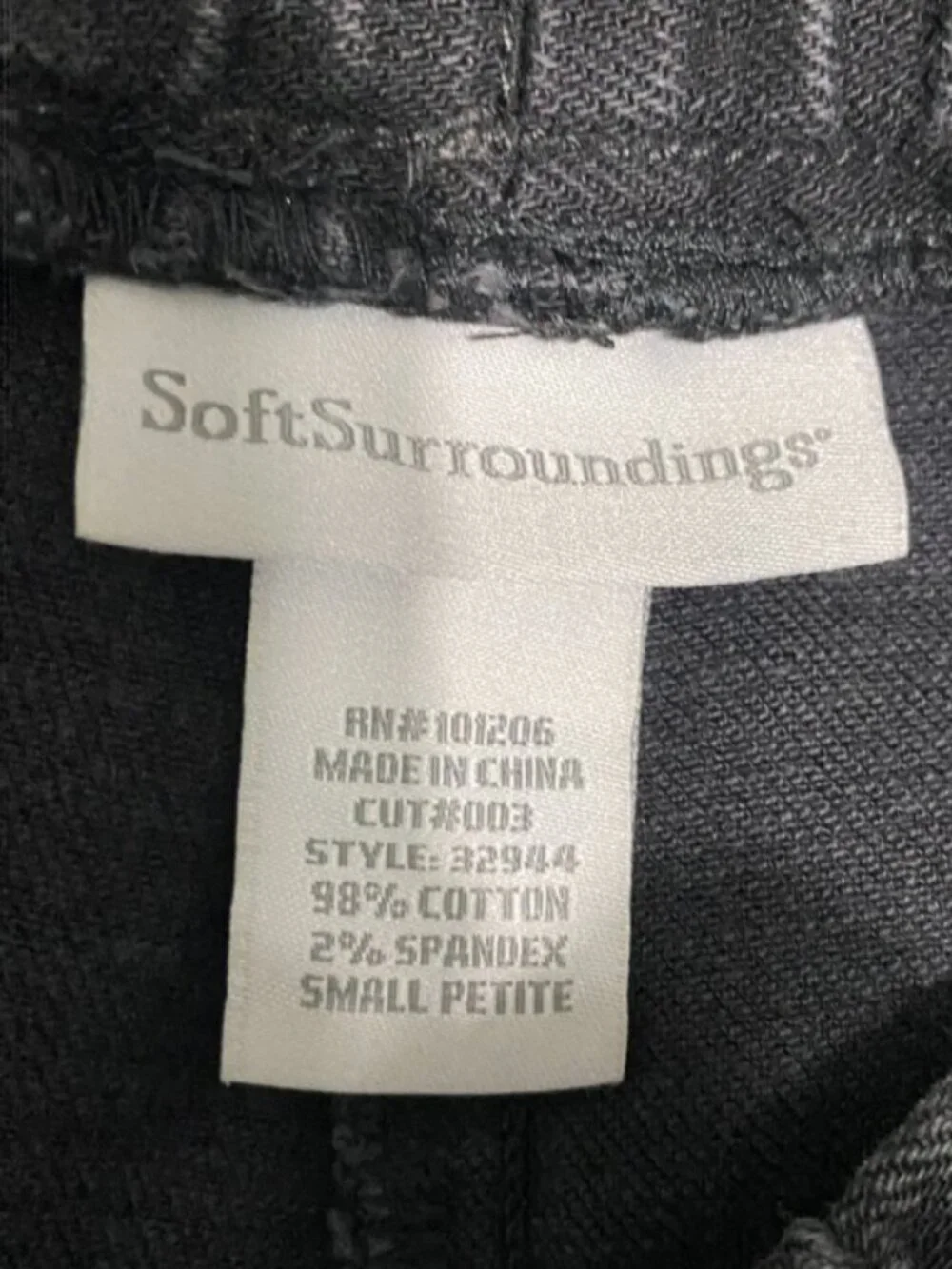 Soft Surroundings Black Denim Elastic Waist Pull-On Skinny Jeans Small Petite